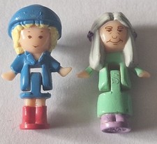 Vintage Polly Pocket Light Blue Funtime Clock Spare Figures Dolls 1991
