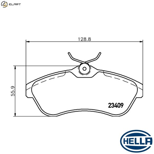 Brake pad set - set, 8db