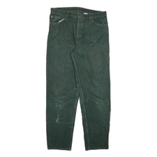 LEVI'S 550 Mens Jeans Green Regular Straight Denim W34 L32 Classic Zip Cotton