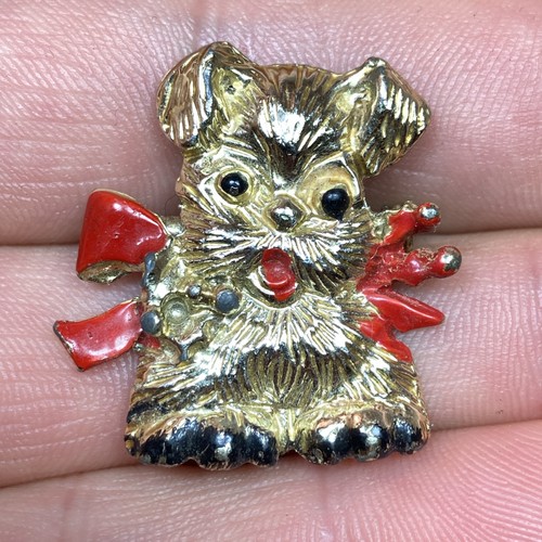 Rodox dog brooch pin gold - brooch,