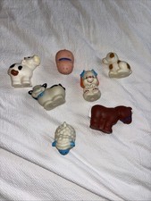 Vintage Set Of Chunky Plastic Farm Animals 