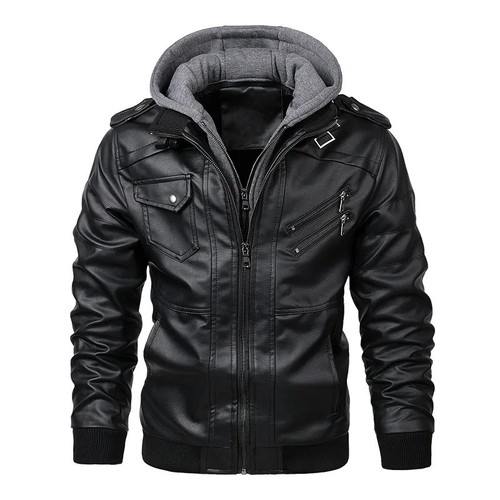 Men leather jacket - men's, pu