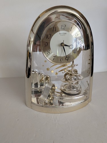 Rhythm mantel clock - mantel, silver