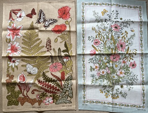 Two vintage tea - tea, towels