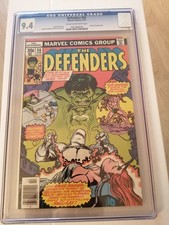 Defenders #56, CGC 9.4, Cream to Off White Pages, First Full Lunatik Story