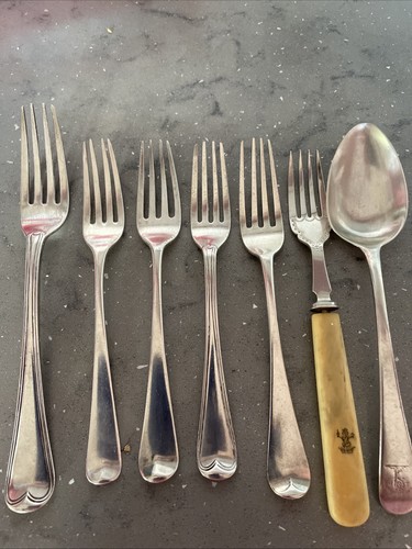 Solid silver forks one - 5,