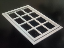 Window Frame Dolls House Miniature DIY Fixture & Fittings 1:12 - 7.75x11.25cm