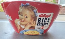 Vintage Kellogg's Rice Krispies Ceramic Cereal Bowl VGC