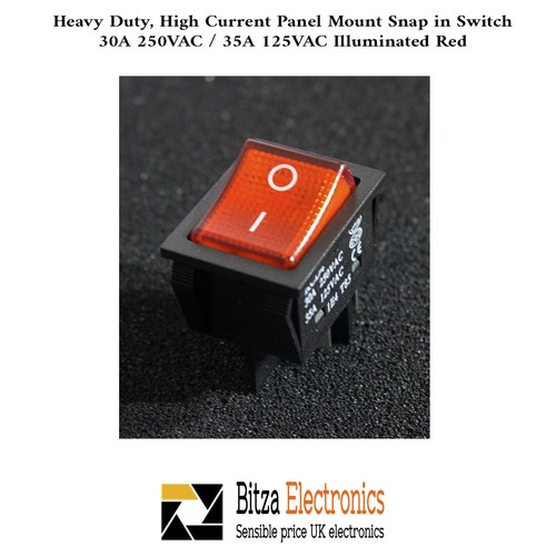 Rocker switch 30a 240v - 30a, 35a