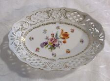 Vintage Volkstedt Rudolstadt Beyer & Bock Reticulated Pierced Oval Dish