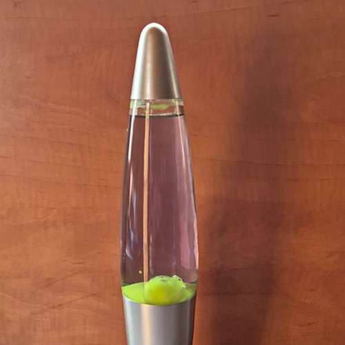 Silver clear lava lamp - silver,
