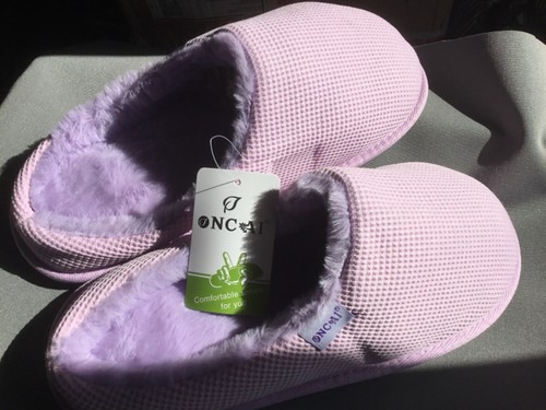 Ladies fluffy lined slippers