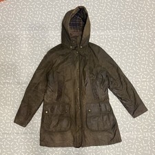 Barbour Women's Bower Wax Jacket LWX0534OL71 Olive Green Size 14