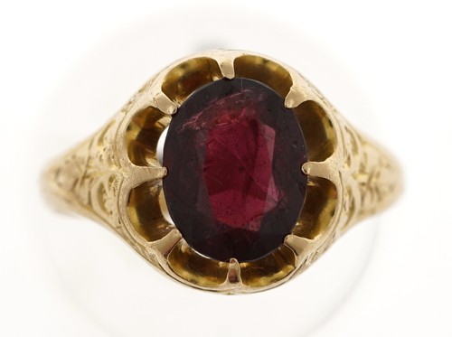 Red stone antique ladies - red,