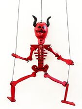 MEXICAN DIA DE MUERTOS DAY OF DEAD RED DEVIL DIABLO SKELETON PUPPET MARIONETTE