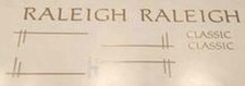 Raleigh Classic Decal set