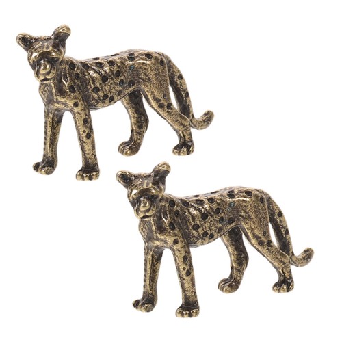 Pcs brass leopard ornament - brass,