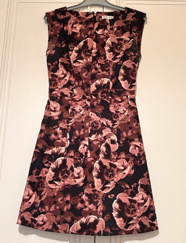 Reiss black pink floral - black/pink, satin