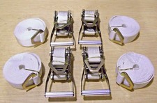 4 Ratchet Strap 1-3/4" D Ring 16' Flatbed Truck Trailer Tie Down Farm Cargo Semi