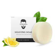Fresh Lemon Solid Shaving Soap | 60g Refill Puck | La Barbiera