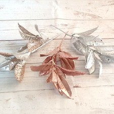 2 x Glitter Leaf Picks