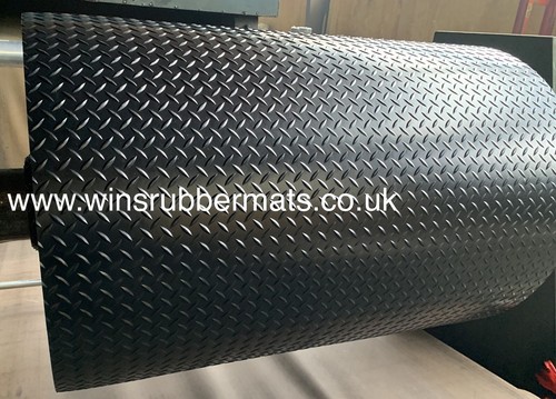Rubber flooring mat rolls - rubber, 1m