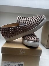 Size UK 6 - Christian Louboutin Spike Bronze Roller Boat
