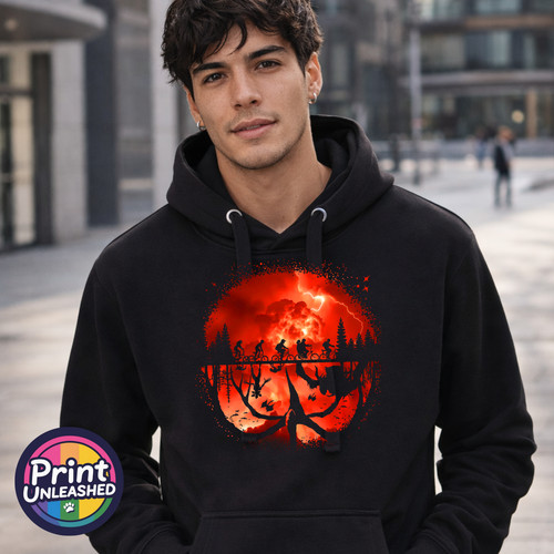 Upside down premium hoodie - down,