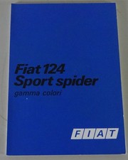 Colour chart/brochure Fiat 124 Sport Spider Gamma Colori