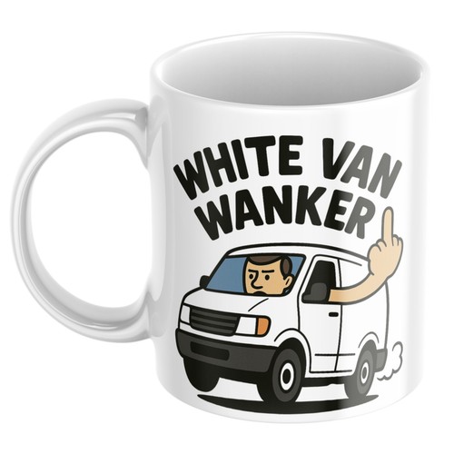 White van wanker mug rude - mug,