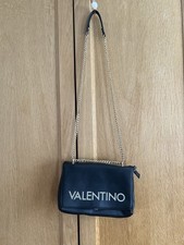 Womens Handbag VALENTINO Black Chain Strap Shoulder Medium Size Bag