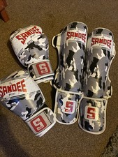 Sandee Muay Thai 14oz Gloves & SM Shin Guards
