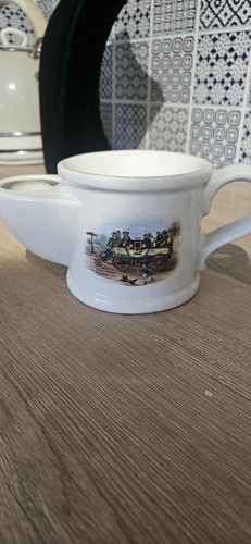 White ceramic shaving mug - white,