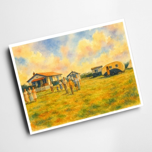 Print caravan corner - -,