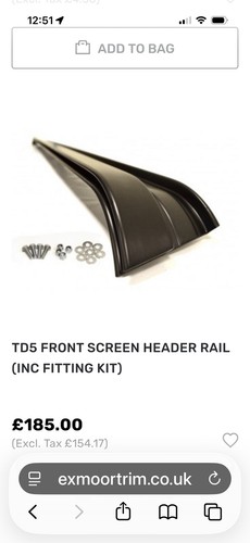 Exmoor trim header rail - header,