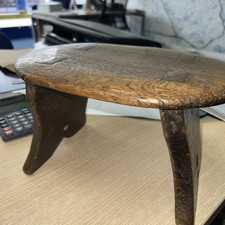 RARE ANTIQUE MILKING / FIRESIDE STOOL DISPLAY MORTISE TENON WOOD COUNTRY HOUSE 