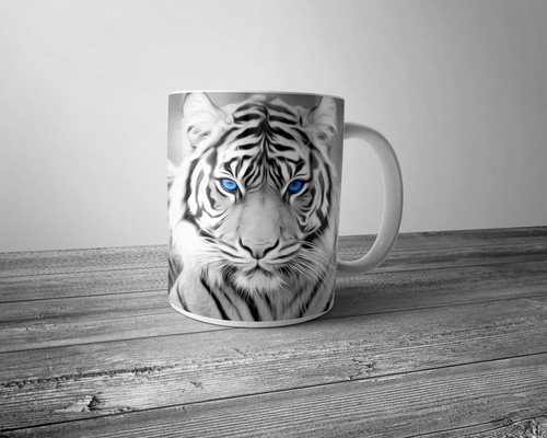 White tiger mug - tiger,