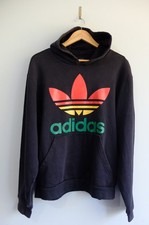 Originals Adidas Rasta Hoodie/hoody pullover sweater Black L R/Y/G 2007 *FLAWS
