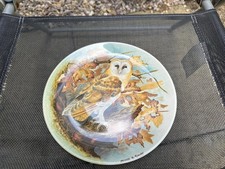 Coalport Collector's Display Plate "Barn Owl", Dated 1989