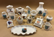 Crested Ware Job Lot – 16 Items W.H. Goss Arcadian Gemma Savoy Civic Arms China