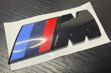 BMW M Power Rear Boot Gloss Black M Badge Emblem 70mm 1 3 5 Series 51148058881