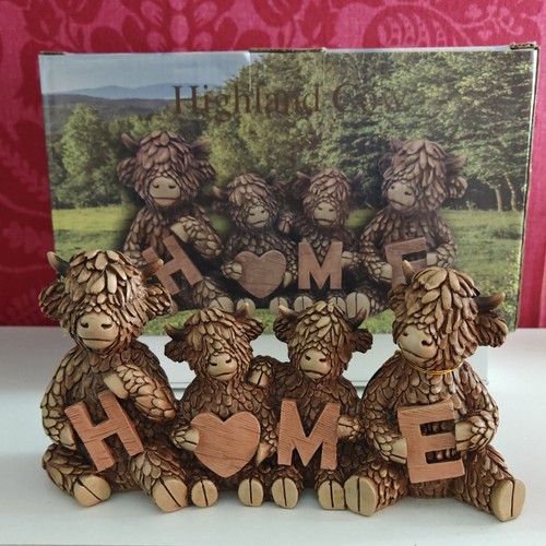 Highland cow home brown - "home",