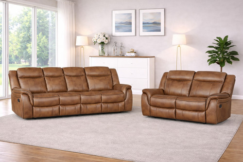 Tan brown leather - gel, recliner