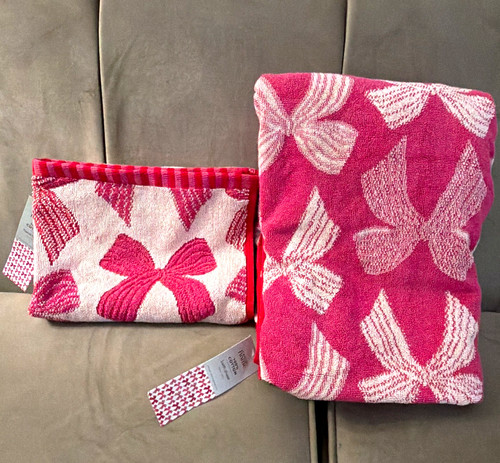 Pink bows cotton - bath, &