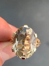 9ct gold Smoky quartz ring vintage
