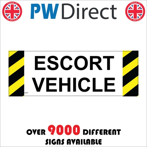 Sign escort vehicle wide - sign, load