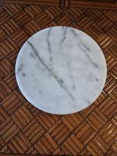 10" Marble Rotating Cake Stand/Lazy Susan, Non Stick Polished Top & Edge. VGC.