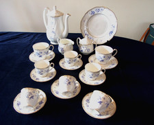 WEDGWOOD " ASHBURY " COFFEE SET WITH 2 TEA CUPS AND SAUCERS -RARE AND BEAUTIFUL