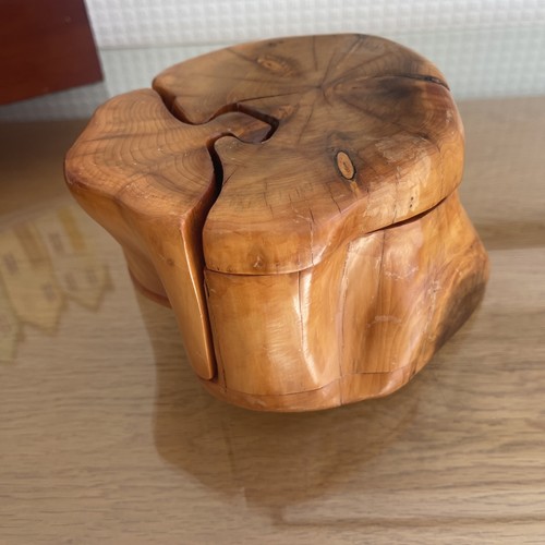 Vintage box trix carved - of,