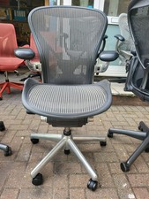 Herman Miller Aeron Size B Posture fit polished  frame,